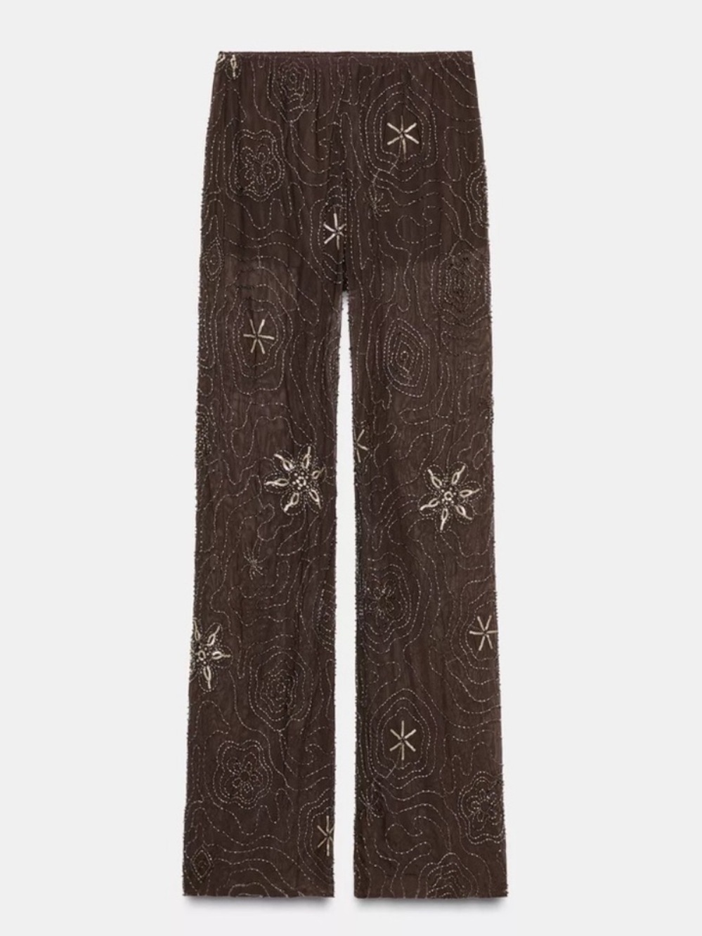ZARA BEADED SEQUIN PANTS - Picture 13 of 15
